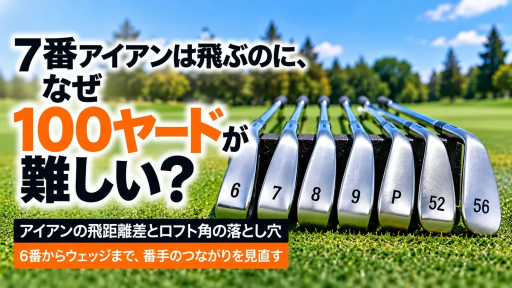 7番アイアンは飛ぶのになぜ100ヤードが難しい？アイアンの飛距離差とロフト角の落とし穴